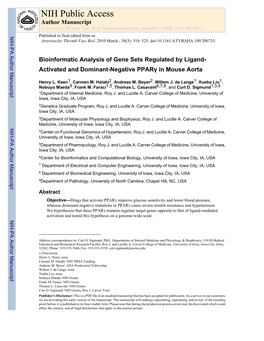 NIH Public Access Author Manuscript Arterioscler Thromb Vasc Biol