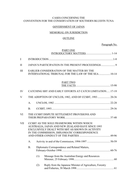 Cases Concerning the Convention for the Conservation of Southern Bluefin Tuna