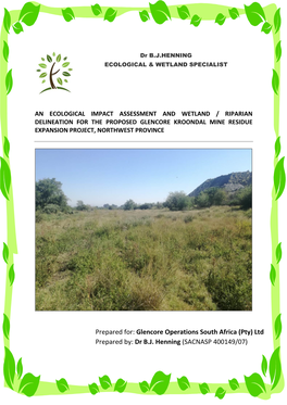 Appendix 8A-Ecological and Wetland Assessment
