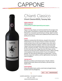 Cappone Chianti Classico