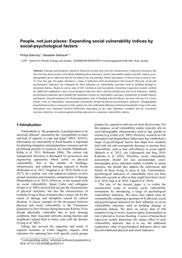 Expanding Social Vulnerability Indices by Social-Psychological Factors