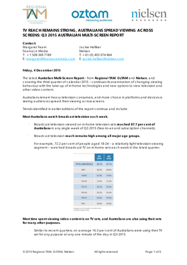 Q3 2015 Australian Multi-Screen Report Release Final