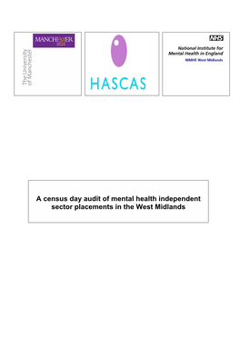 A Census Day Audit of Mental Health Independent Sector Placements in the West Midlands