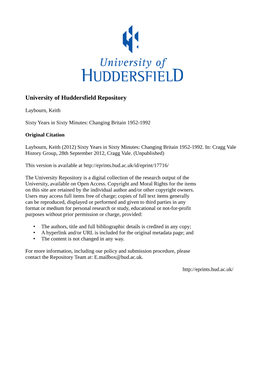 University of Huddersfield Repository