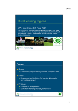 Rural Learning Regions