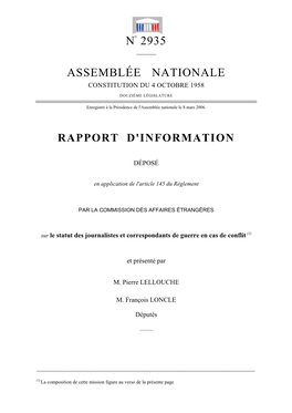 N° 2935 Assemblée Nationale