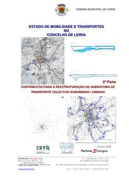 Estudo De Mobilidade E Transportes No Concelho De Leiria