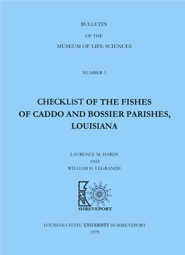 Checklist of the Fishes of Caddo and Bossier Parishes, Louisiana