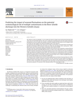 Predicting the Impact of Seasonal Fluctuations on the Potential Ecotoxicological Risk of Multiple Contaminants in the River Sche