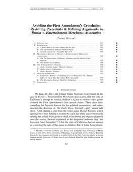 Avoiding the First Amendment's Crosshairs: Revisiting Precedents