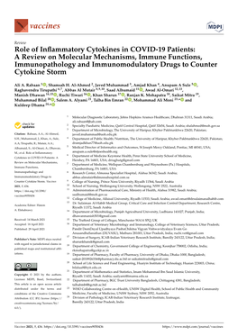 Role of Inflammatory Cytokines in COVID-19 Patients