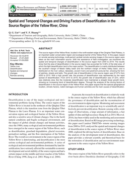 Spatial and Temporal Changes and Driving Factors of Desertification in the Source Region of the Yellow River, China