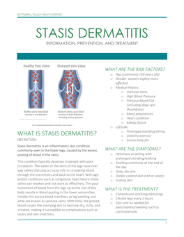 Stasis Dermatitis Information, Prevention, and Treatment