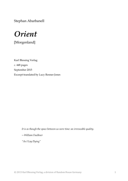 Orient [Morgenland]