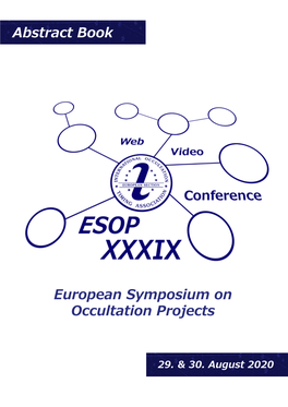 Abstract Book European Symposium on Occultation Projects