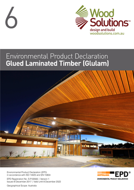 Environmental Product Declaration Glued Laminated Timber (Glulam)
