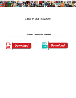 Edom in Old Testament