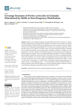 Coverage Increases of Porites Astreoides in Grenada Determined by Shifts in Size-Frequency Distribution