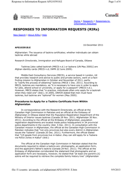 Afghanistan: the Issuance of Tazkira Certificates; Whether Individuals Can Obtain Tazkiras While Abroad