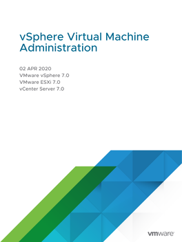 Vsphere Virtual Machine Administration