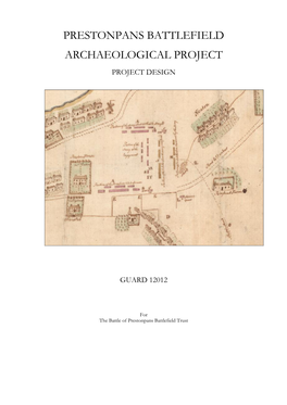 Prestonpans Battlefield Archaeological Project Project Design