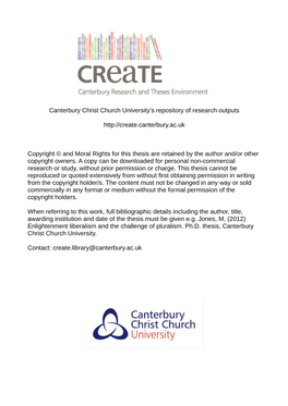 Canterbury Christ Church University's Repository of Research Outputs