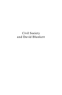 Civil Society and David Blunkett