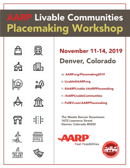 AARP Livable Communities Placemaking Workshop