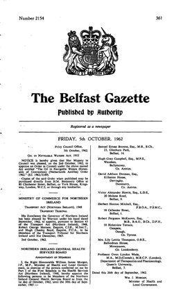 The Belfast Gazette Published Bp Flutboritp