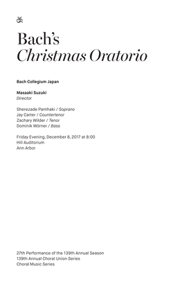 Bach's Christmas Oratorio