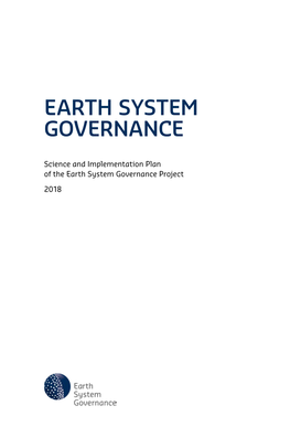 Download the 2018 Earth System Governance Science and Implementation Plan