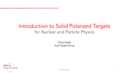 Introduction to Solid Polarized Targets for Nuclear and Particle Physics