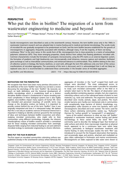 Who Put the Film in Biofilm?