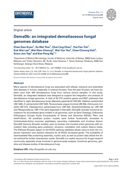 An Integrated Dematiaceous Fungal Genomes