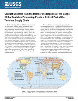 Conflict Minerals from the Democratic Republic of the Congo— Global Tantalum Processing Plants, a Critical Part of the Tantalum Supply Chain
