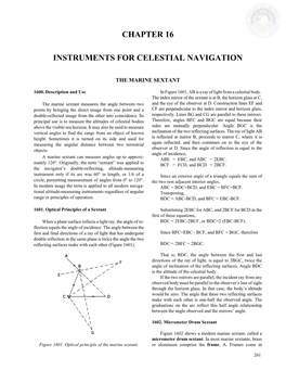 Chapter 16 Instruments for Celestial Navigation