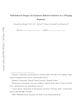 Mid-Infrared Images of Luminous Infrared Galaxies in a Merging