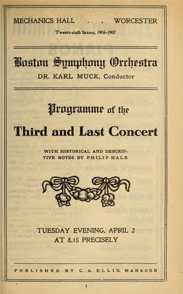 Boston Symphony Orchestra Concert Programs, Season 26,1906