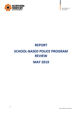 Report School-Based Police Program Review May 2019