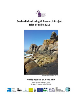 Seabird Monitoring & Research Project Isles of Scilly 2013