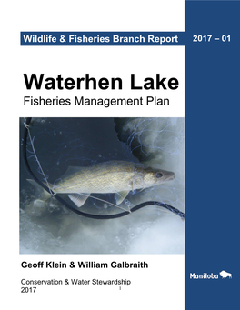 Fisheries Management Plan – Waterhen Lake