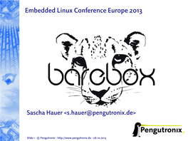 Embedded Linux Conference Europe 2013