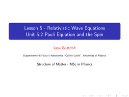 Pauli Equation and the Spin