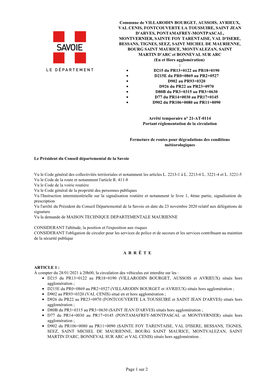 Arrêté Temporaire N°21-AT-0114