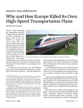 Maglev and Aérotrain: Why and How Europe Killed Its Own High