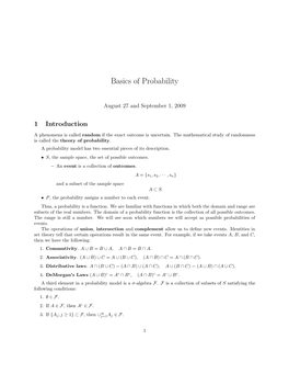 Basics of Probability