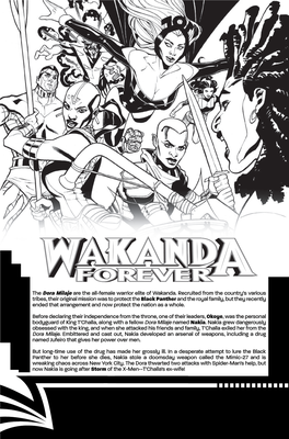 The Dora Milaje Are the All-Female Warrior Elite of Wakanda. Recruited from the Country's Various Tribes, Their Original Missi