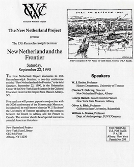 Newnetherlandandthe Frontier Lf.