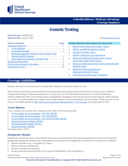 Genetic Testing