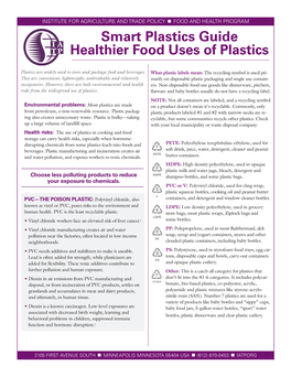 Smart Plastics Guide Healthier Food Uses of Plastics